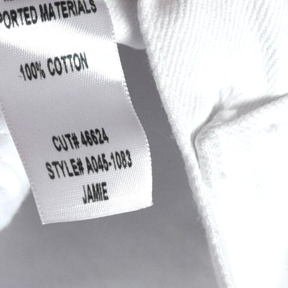 AGOLDE Jamie White Jeans Size 27 100% Cotton Button Fly Made in USA Preppy - Picture 9 of 10